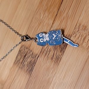 Serenity Blue Kit-Cat Klock clock clip on charm necklace